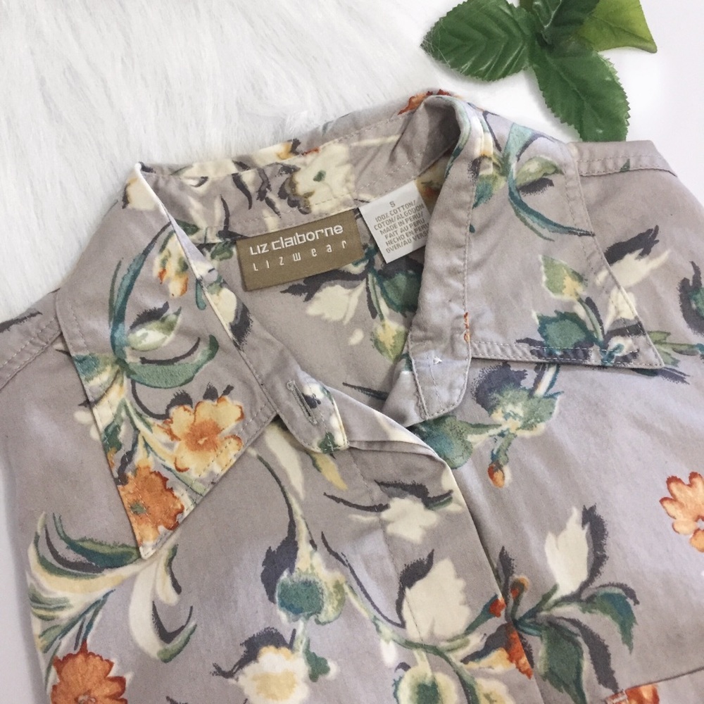 Liz Claiborne Floral Printed Blouse